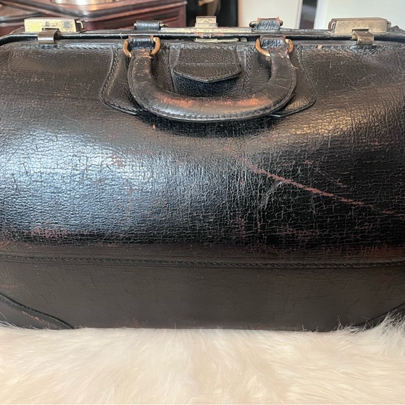 Vintage leather Statler bag.
